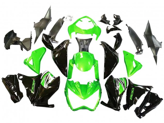 Carenados Moto Kawasaki Z800 2013-2018 - Verde Negro Brillante Fábrica