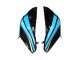 Carenados Moto Kawasaki Z800 2013-2018 - Azul Claro Negro Brillante Fábrica