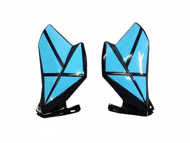 Carenados Moto Kawasaki Z800 2013-2018 - Azul Claro Negro Brillante Fábrica