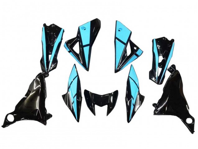 Carenados Moto Kawasaki Z800 2013-2018 - Azul Claro Negro Brillante Fábrica