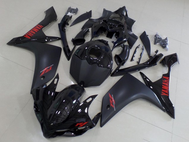 Carenados Moto Yamaha YZF R1 2007-2008 - Negro Brillante Negro Mate Rojo Fábrica