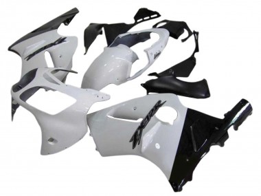 Carenados Moto Kawasaki ZX12R 2000-2001 - Blanco Negro Brillante Fábrica