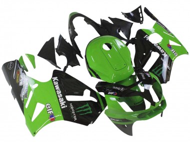 Carenado Moto Kawasaki ZX12R 2002-2006 - Verde Negro Brillante Elf Touch4 Monstruo Fábrica
