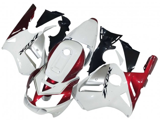 Carenados Moto Kawasaki ZX12R 2002-2006 - Blanco Rojo Negro Fábrica