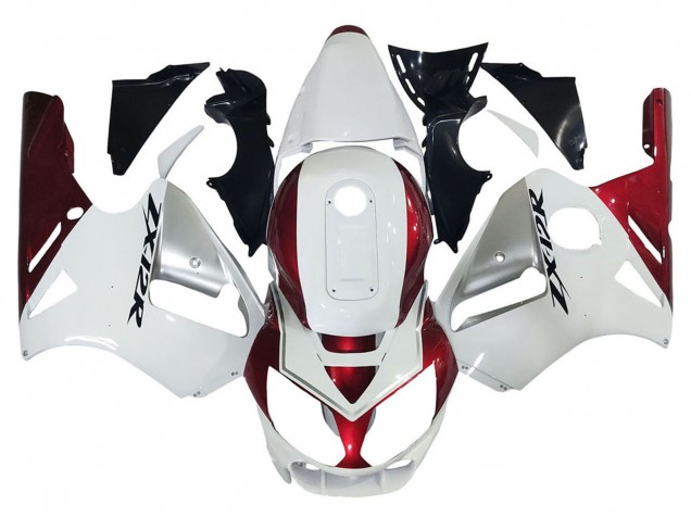 Carenados Moto Kawasaki ZX12R 2002-2006 - Blanco Rojo Negro Fábrica