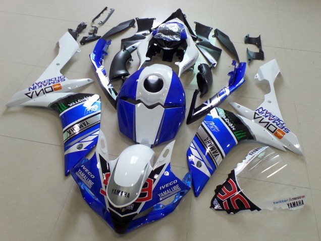 Carenados Moto Yamaha YZF R1 2007-2008 - Blanco Azul Negro Verde Monstruo Yamalube Fábrica