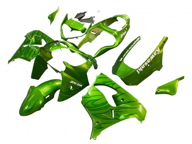 Carenados Moto Kawasaki ZX9R 2000-2001 - Verde Llama Fábrica