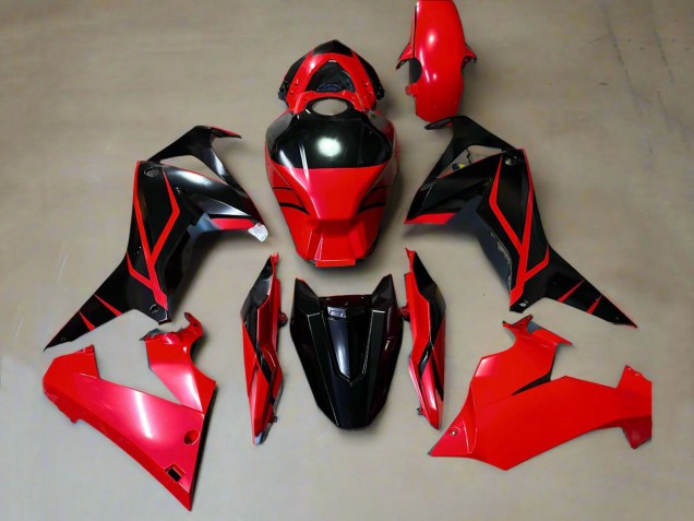 Carenados Moto Honda CBR650R 2019-2020 - Rojo Negro Brillante Raya Fábrica