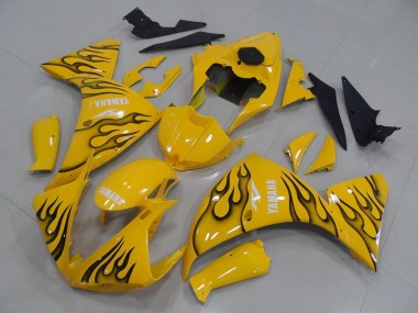 Carenados Moto Yamaha YZF R1 2009-2011 - Amarillo Negro Llama Fábrica