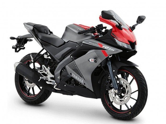 Carenados Moto Yamaha YZF R15 2018-2024 - Gris Mate Rojo Fábrica