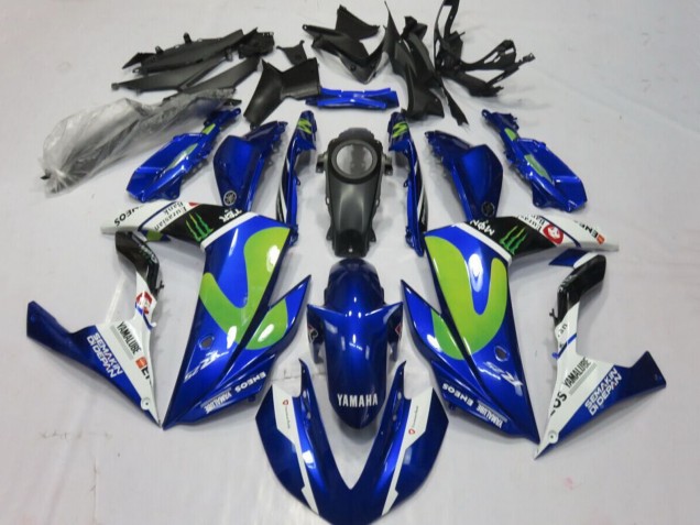 Carenados Moto Yamaha YZF R3/R25 2015-2018 - Azul Blanco Negro Verde Monstruo Fábrica
