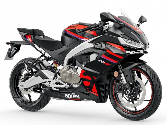 Carenados Moto Aprilia RS457 2024-2025 - Negro Mate Rojo Fábrica