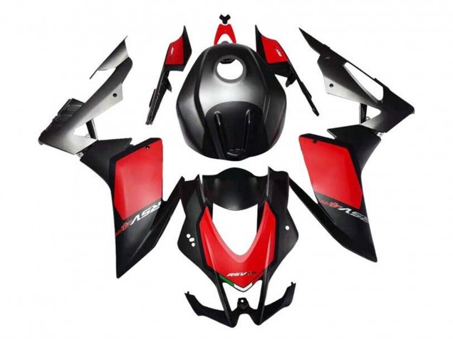 Carenados Moto Aprilia RSV4 1000 2016-2020 - Negro Mate Rojo Gris Fábrica