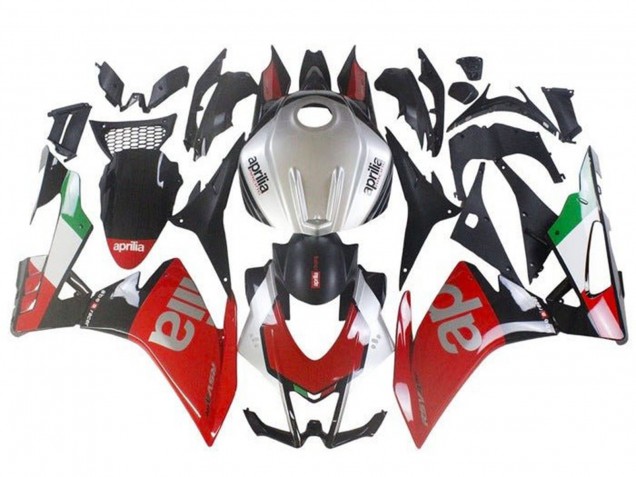 Carenado Moto Aprilia RSV4 1000 2016-2020 - Rojo Plata Negro Verde Fábrica
