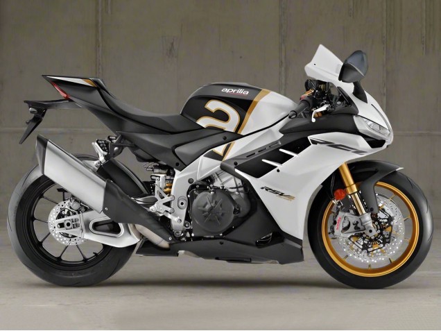 Carenados Moto Aprilia RSV4 1100 2021-2024 - Blanco Negro Oro Fábrica