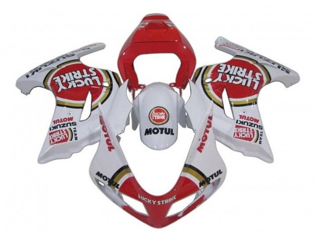 Carenados Moto Suzuki SV650 2003-2013 - Blanco Rojo Lucky Strike Fábrica