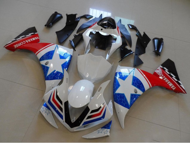 Carenados Moto Yamaha YZF R1 2009-2011 - Blanco Azul Rojo Negro Ducati Estrella Estilo Fábrica