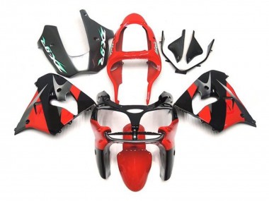 Carenados Moto Kawasaki ZX9R 2002-2003 - Rojo Negro Plata Fábrica