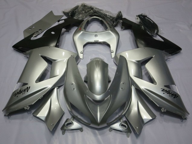 Carenados Moto Kawasaki ZX10R 2006-2007 - Plata Negro Mate Fábrica