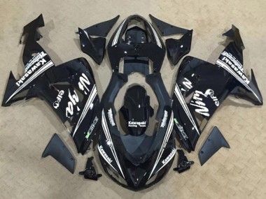 Carenados Moto Kawasaki ZX10R 2006-2007 - Negro Brillante Blanco Raya Elf Fábrica