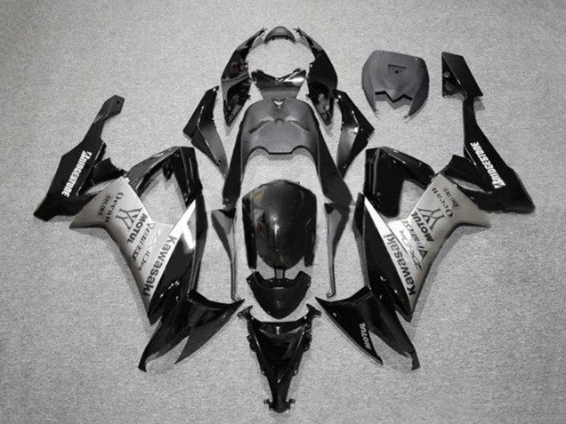Carenados Moto Kawasaki ZX10R 2008-2010 - Negro Brillante Gris Bridgestone Motul Fábrica