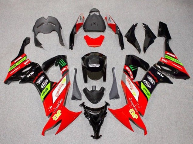 Carenados Moto Kawasaki ZX10R 2008-2010 - Rojo Verde Negro Amarillo Fábrica