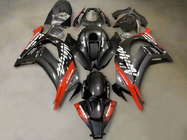 Carenados Moto Kawasaki ZX10R 2011-2015 - Falso FibraCarbono Rojo Blanco Fábrica