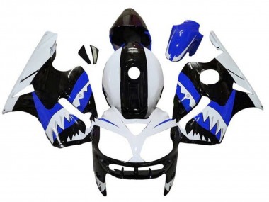 Carenados Moto Kawasaki ZX12R 2000-2001 - Blanco Negro Azul Tiburón Fábrica