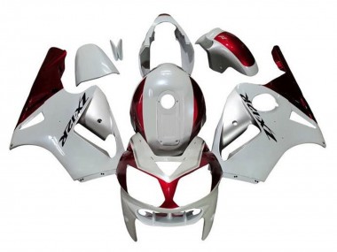 Carenados Moto Kawasaki ZX12R 2000-2001 - Blanco Plata Rojo Negro Fábrica