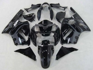 Carenados Moto Kawasaki ZX12R 2002-2006 - Negro Brillante Gris Tribal Fábrica