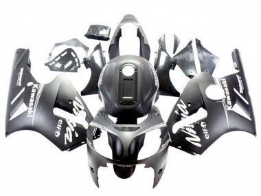 Carenados Moto Kawasaki ZX12R 2002-2006 - Negro Mate Blanco Fábrica