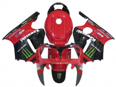 Carenados Moto Kawasaki ZX12R 2002-2006 - Rojo Negro Verde Elf Monstruo Fábrica