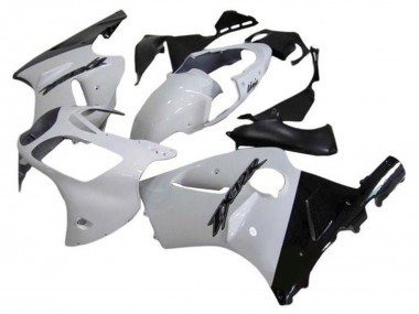 Carenados Moto Kawasaki ZX12R 2002-2006 - Blanco Negro Brillante Fábrica