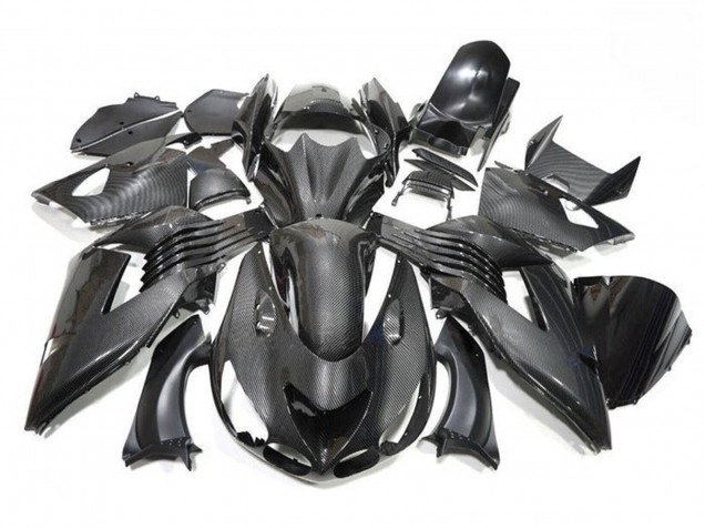 Carenados Moto Kawasaki ZX14R ZZR1400 2006-2011 - Falso FibraCarbono Fábrica