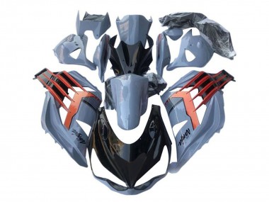 Carenados Moto Kawasaki ZX14R ZZR1400 2012-2024 - Azul Claro Naranja Negro Fábrica