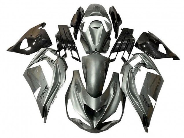 Carenados Moto Kawasaki ZX14R ZZR1400 2012-2024 - Plata Metalizado Negro Fábrica