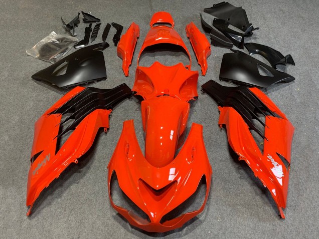 Carenados Moto Kawasaki ZX14R ZZR1400 2012-2024 - Rojo Negro Mate Fábrica