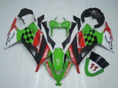 Carenados Moto Kawasaki EX300 2013-2024 - Verde Blanco Rojo Negro Motocard Fábrica