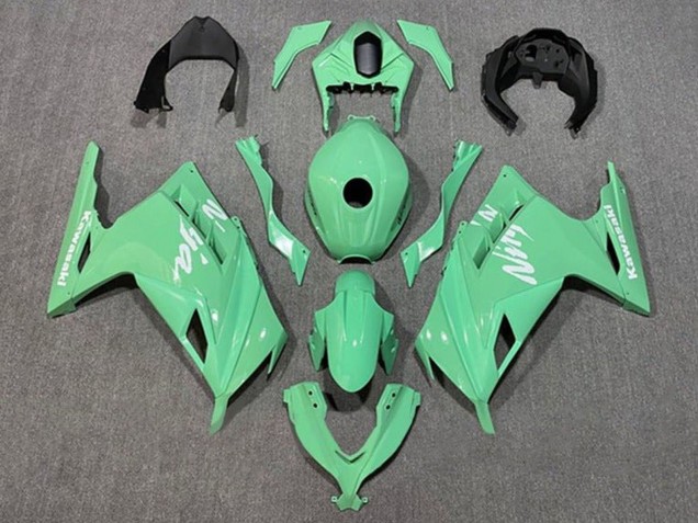 Carenados Moto Kawasaki EX300 2013-2024 - Verde Claro Blanco Fábrica