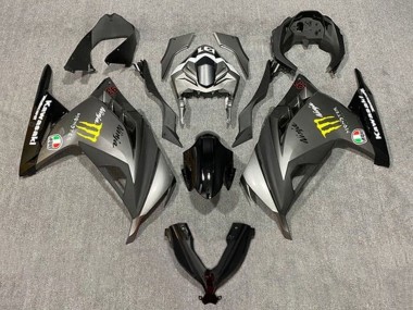 Carenados Moto Kawasaki EX300 2013-2024 - Gris Mate Negro Amarillo Monstruo Fábrica