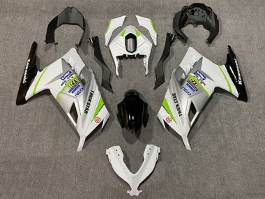 Carenados Moto Kawasaki EX300 2013-2024 - Blanco Plata Verde Negro Fábrica