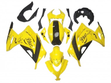 Carenados Moto Kawasaki EX300 2013-2024 - Amarillo Negro Pikachu Fábrica