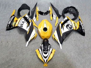 Carenados Moto Kawasaki EX300 2013-2024 - Amarillo Blanco Negro Fábrica