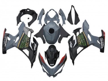 Carenados Moto Kawasaki Ninja 400 2018-2024 - Gris Negro Rojo Honeycomb Fábrica