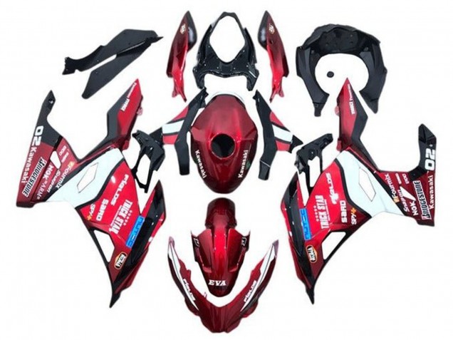 Carenados Moto Kawasaki Ninja 400 2018-2024 - Rojo Azul Blanco Trick Star Bridgestone Fábrica