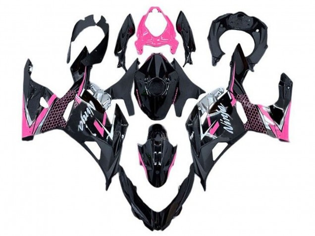 Carenado Moto Kawasaki Ninja 400 2018-2024 - Negro Brillante Rosa Blanco Fábrica