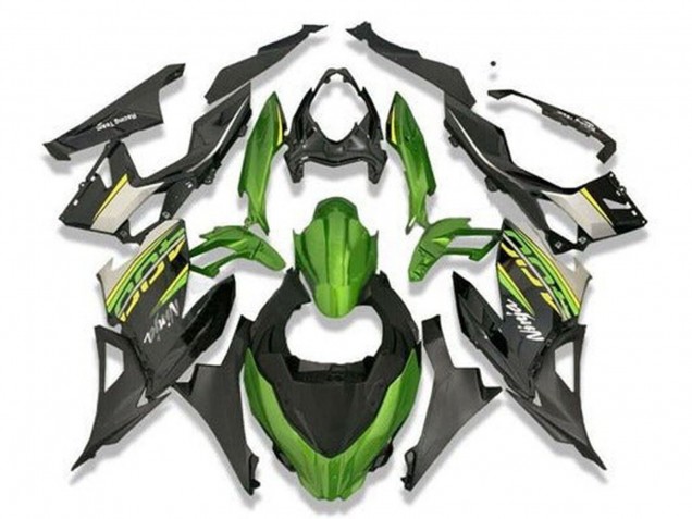 Carenados Moto Kawasaki Ninja 400 2018-2024 - Verde Negro Gris Fábrica