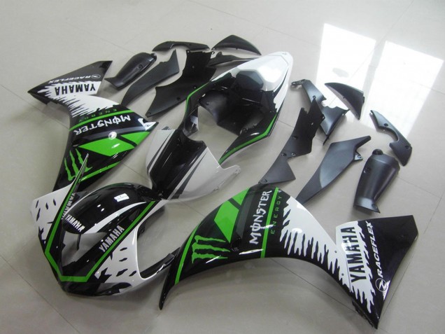 Carenados Moto Yamaha YZF R1 2012-2014 - Blanco Negro Verde Monstruo Fábrica