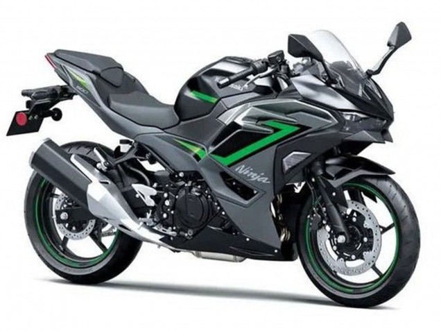 Carenados Moto Kawasaki Ninja 500 EX500R 2024-2025 - Negro Gris Verde Fábrica