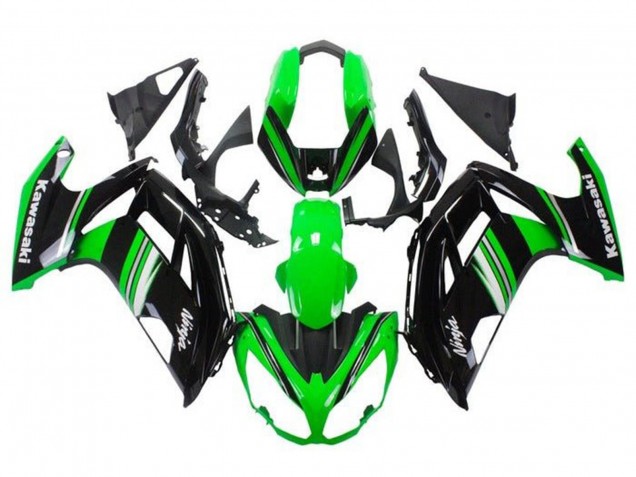 Carenados Moto Kawasaki Ninja 650 EX650 2012-2016 - Verde Negro Blanco Gris Raya Fábrica